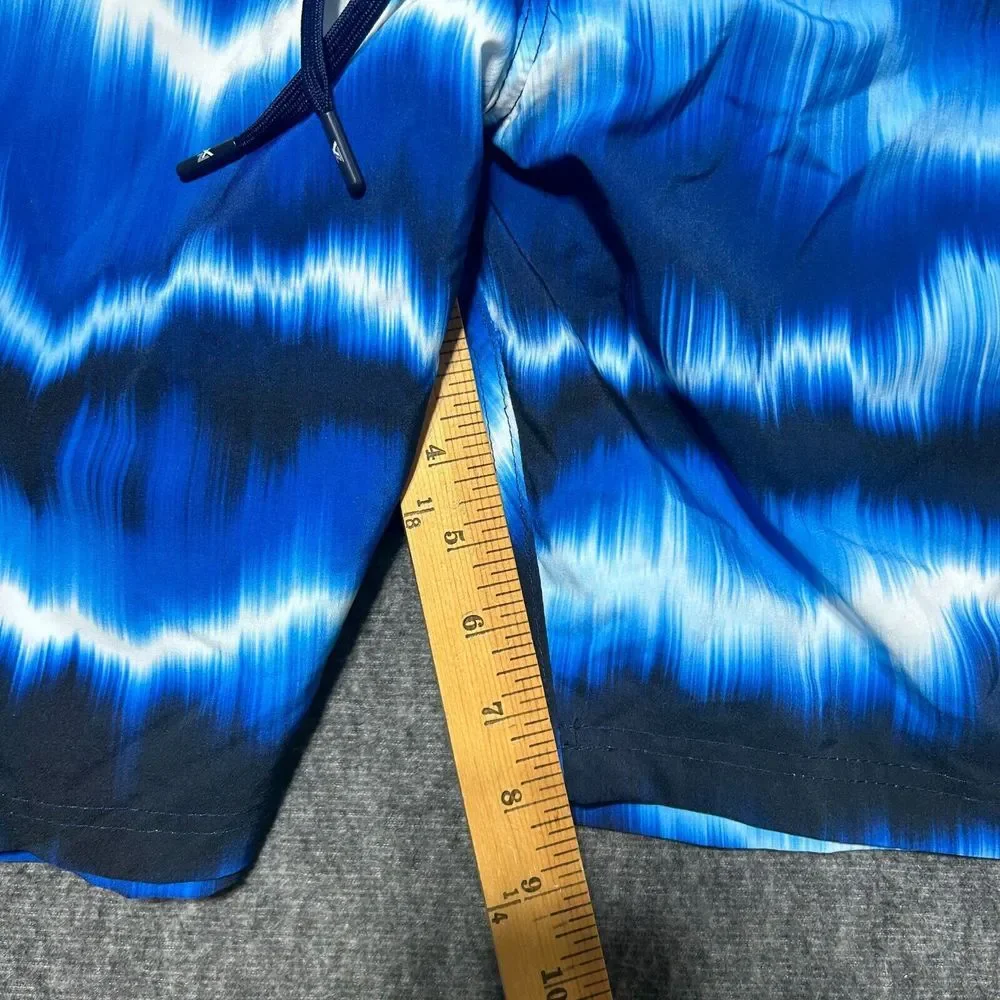Zeroxposur Mens Swim‎ Trunks Small Shorts Blue Bathing Suit Bottoms Tie Dye